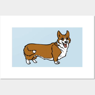 Pembroke Welsh Corgi Red and White Posters and Art